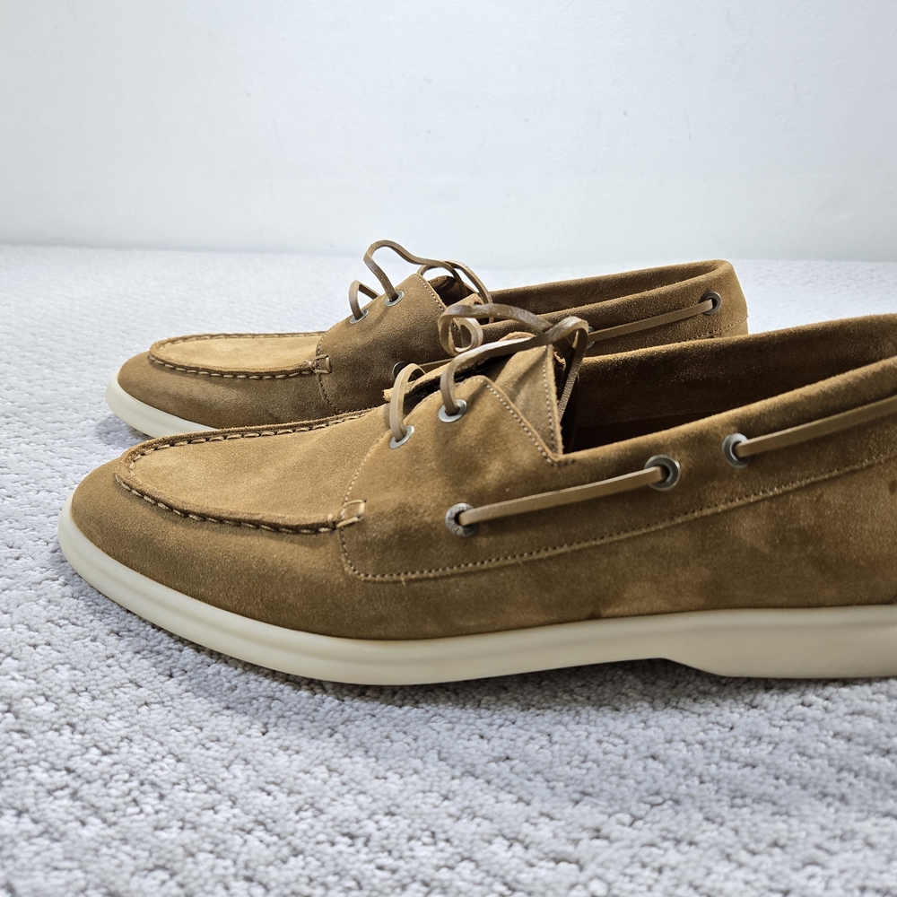 Loro Piana Sea-Sail Walk Loafers 43 US 10 Suede Tan AUTHENTICATED Poizon Italy